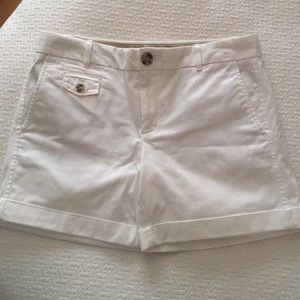 Like new. Banana Republic white shorts Size 2